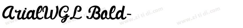 ArialWGL Bold字体转换